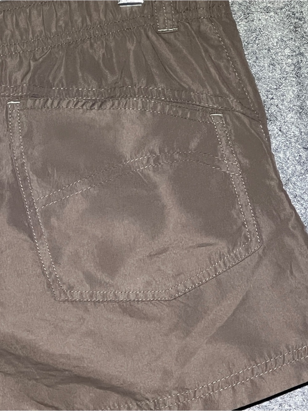 WILSON Womens Tennis Shorts Taupe Sage Green Trim Zip Snap Small S - Picture 10 of 15